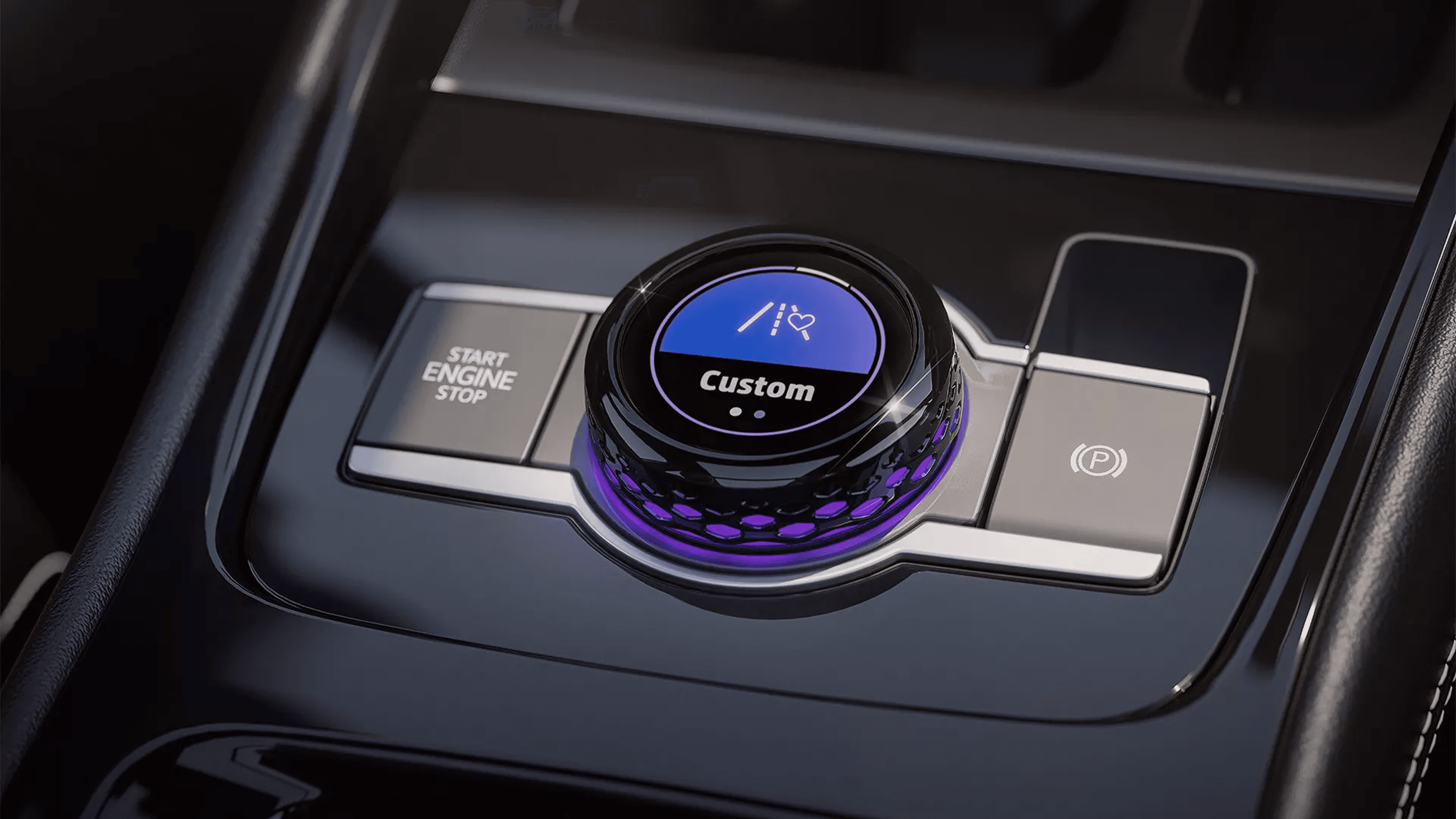 Seletor de experiências no console central do Novo Tiguan R-Line